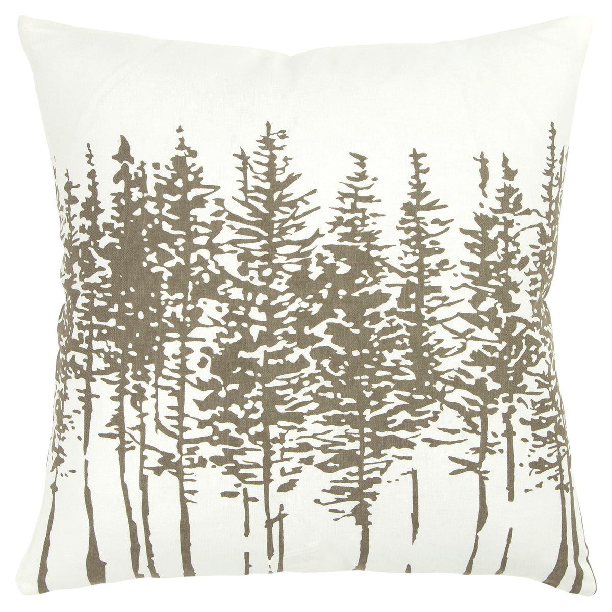 Rizzy Home | T05380 | Poly Fill Decorative Pillow | 18&quot;X18&quot; White/Gray/Trees In A Line