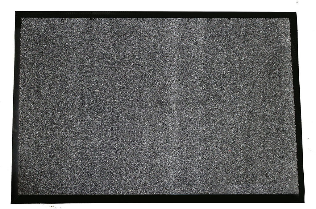 Durable Corporation-654S46 Wipe-N-Walk Vinyl Backed Indoor Carpet Entrance Mat, 4' X 6', Charcoal