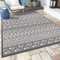 Outdoor Rug Carpet 5X8 Ft, Flatweave Textured Outdoor Patio Rug Non Slip Indoor Outdoor Rugs With Rubber Particles Backing Boho