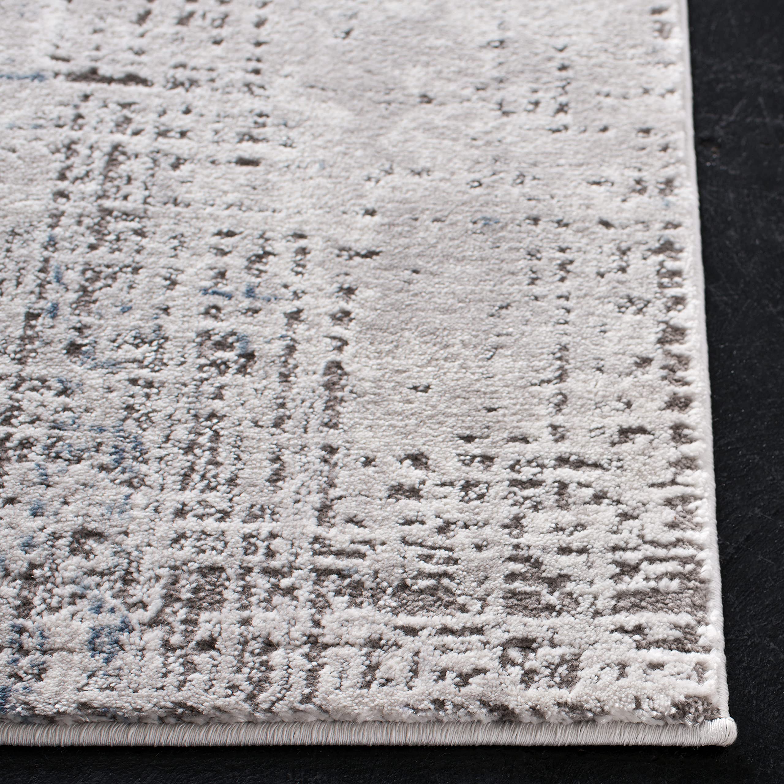 Safavieh Craft Collection Runner Rug - 2'3'' X 6', Grey & Blue, Modern Abstract Design, Non-Shedding & Easy Care, Ideal For High