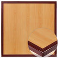 Flash Furniture Glenbrook 30'' Square 2-Tone High-Gloss Cherry / Mahogany Resin Table Top With 2'' Thick Drop-Lip