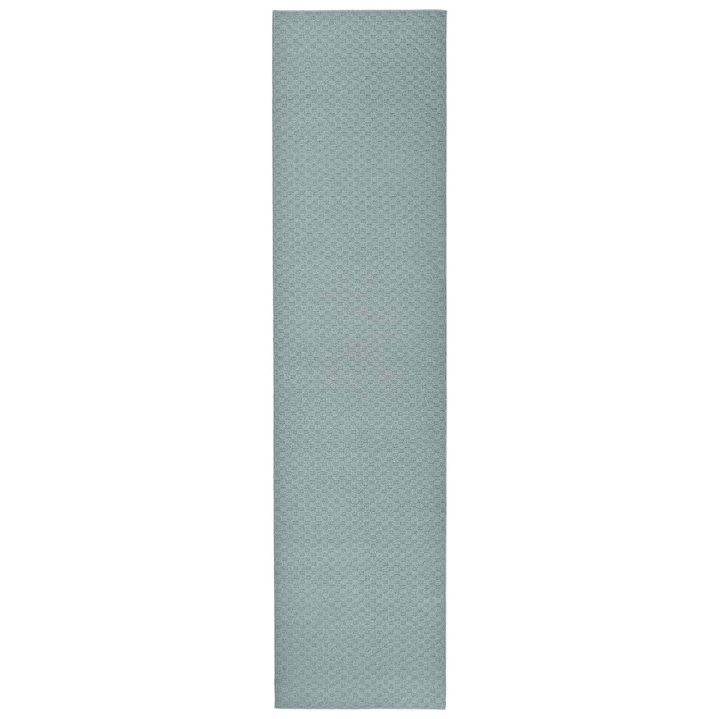 Garland Rug Town Square Sea Foam 3' x 12' Stain Resistant Indoor Runner Rug