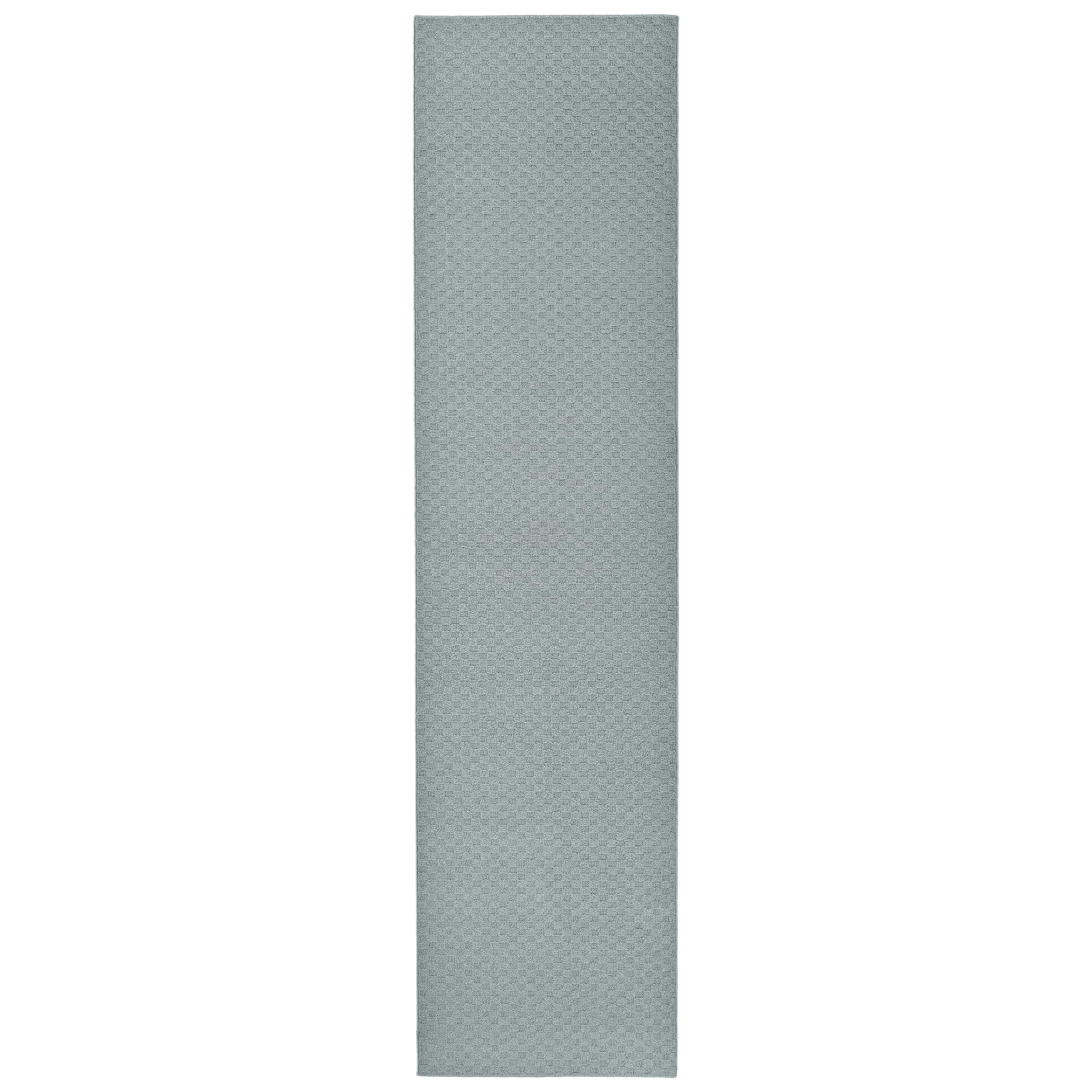 Garland Rug Town Square Sea Foam 3' x 12' Stain Resistant Indoor Runner Rug