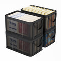 Freezer Organizer Bins, 4 Pack Large Mesh Deep Freezer Organizers, Black