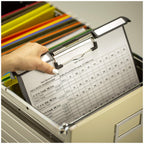 Officemate 83040 Landscape Klip & File, 1' Capacity, Holds 8 1/2 X 11, Plastic, Charcoal (Oic83040)