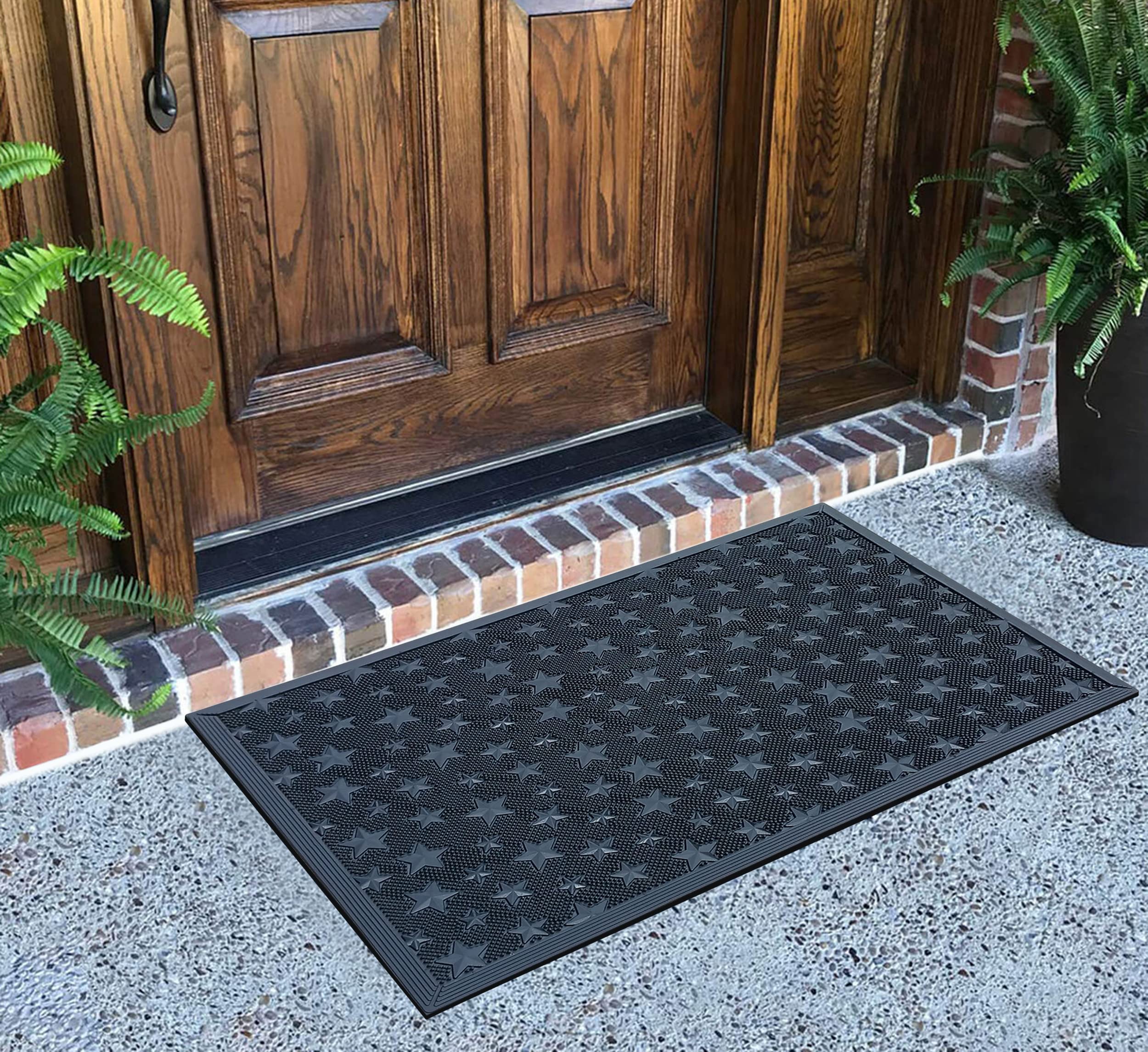A1 Home Collections Rubber Pin Welcome Door Mats 24'X36' For Outdoor Entrance, Fun Designed Doormat, Welcome Mats For Front Do