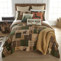 Donna Sharp King Bedding Set - 3 Piece - Green Forest Lodge Quilt Set With King Quilt And Two Standard Pillow Shams - Machine Wa