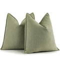 Zwjd Sage Green Pillow Covers 16X16 Set Of 2 Chenille Pillow Covers With Elegant Design Soft And Luxurious Decorative Throw Pill