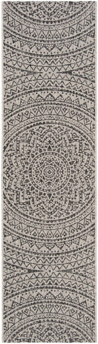 Safavieh Courtyard Collection 2'3' X 20' Light Grey/Black Cy8734 Indoor/ Outdoor Waterproof Easy Cleaning Patio Backyard Mudroom Runner Rug