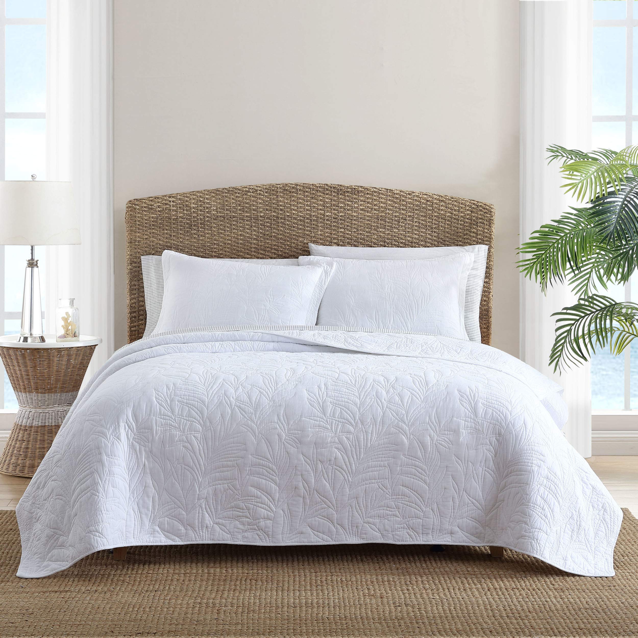 Tommy Bahama Home | Costa Sera Collection | Soft And Breathable, Quilt Bedpsread Coverlet Seasons, Pre-Washed For Added Softness