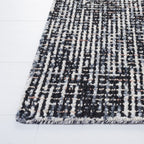 Safavieh Abstract Collection Area Rug - 6' X 9', Black & Grey, Handmade Wool, Ideal For High Traffic Areas In Living Room, Bedro