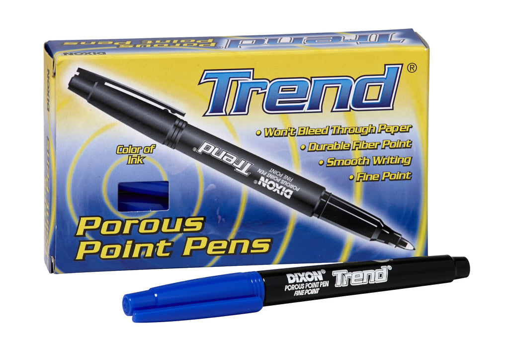 TREND POROUS POINT PENS 12 CT BLUE
