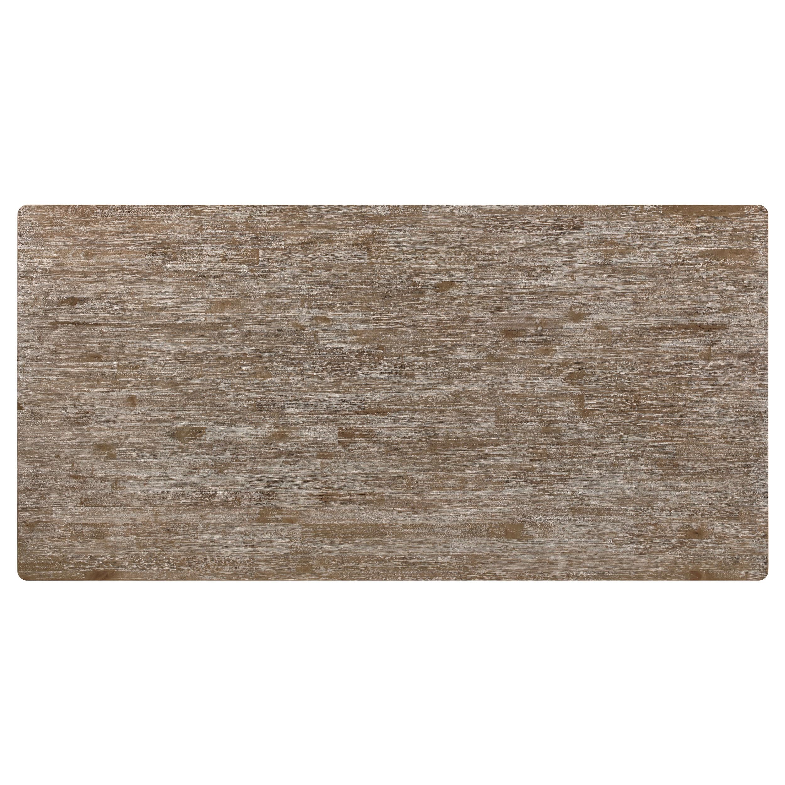 Coaster Home Furnishings Bridget Rectangular Dining Table Brown Brushed and Charcoal Sandthrough