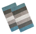 THE HOME TALK Cotton Stripes Bathmats | Water Absorbent Runners | Floor Mats/Rugs for Kitchen, Bathroom | Ultra Soft Mats | Non