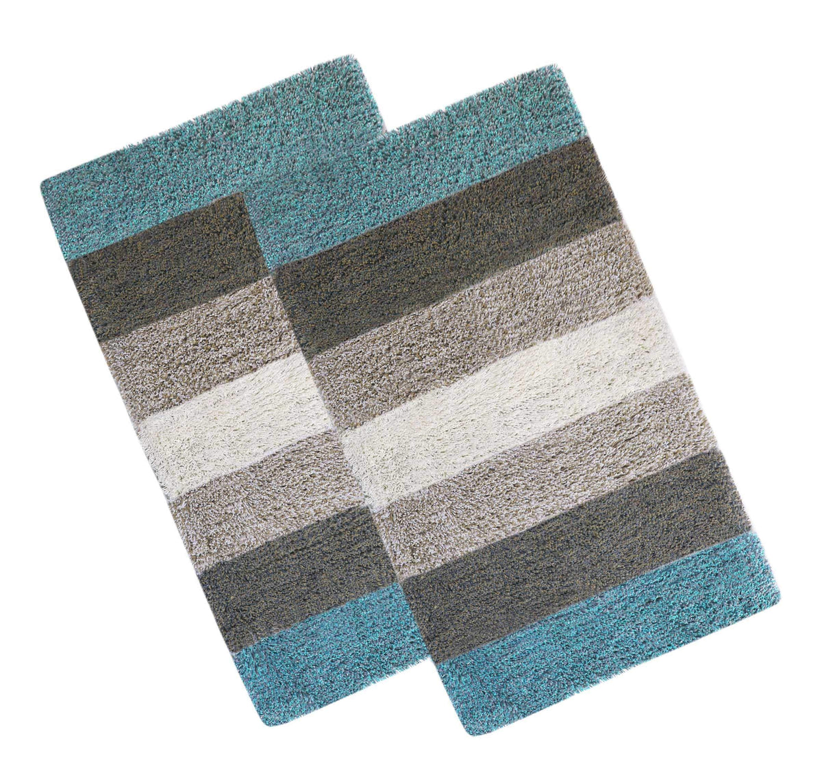 THE HOME TALK Cotton Stripes Bathmats | Water Absorbent Runners | Floor Mats/Rugs for Kitchen, Bathroom | Ultra Soft Mats | Non