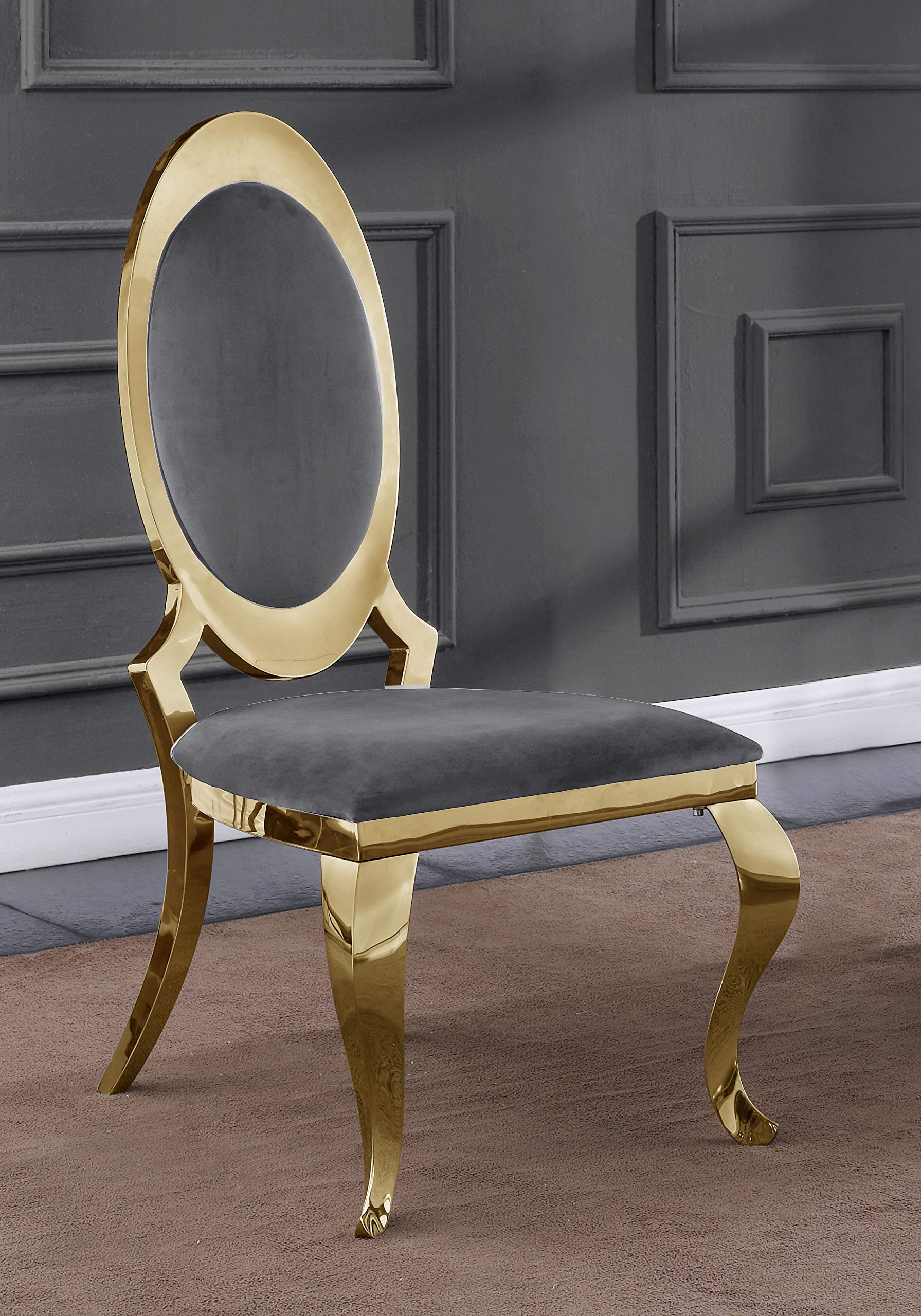 Best Quality Furniture Sc184 Dining Chairs, Gray