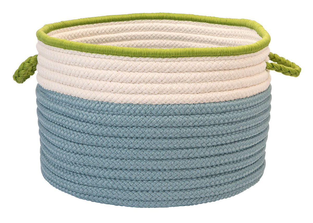 In The Band Storage Bins, 18 By 12Inch, Light Blue/Bright Green
