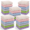 Peryiter 30 Pcs Wash Cloths Bulk Absorbent Microfiber Washcloth with Hanging Loop Soft Bathroom Face Hand Towel 12x12 Makeup