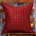 Scarlett Linens Decorative Maroon Cushion Covers 12X18 Set Of 2, Embroidered Cushion Covers, Rectangle Cushion Covers 12X18 For