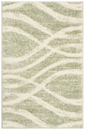 SAFAVIEH Adirondack Collection Accent Rug - 26 x 4, Sage & Cream, Modern Wave Distressed Design, Non-Shedding & Easy Care, Ide