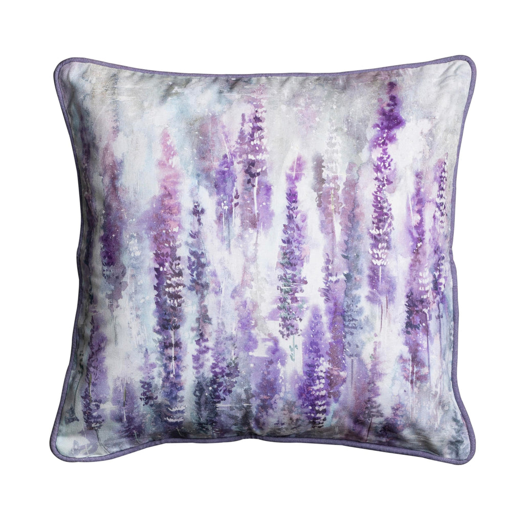 Maison D' Hermine Decorative Pillow Cover 100% Cotton, Toile Washable Cushion Cover With Invisible Zipper For Living Room, Sofa, Rose Lavender Sage - Lavender Morning - Spring/Summer (18'X18')