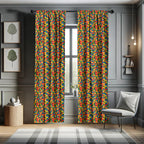 Ambesonne Building Blocks Window Curtains, Themed Digital Design Toy Dotted Matching Rectangles Print, Lightweight Decor 2-Panel