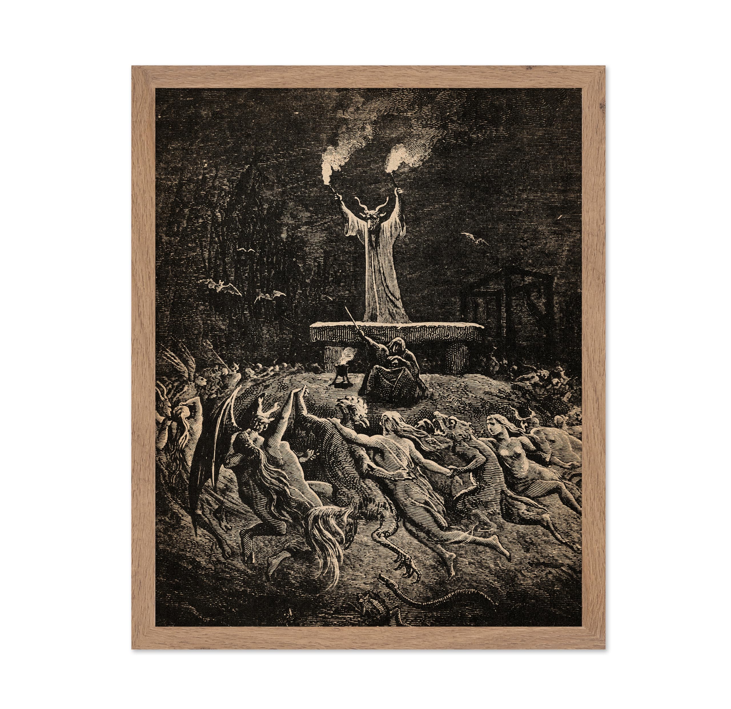 Poster Master Vintage Gustave Dore Poster - Retro Illustration Print - Gift for Gothic, Horror Fan - Dance of Sabbath, Witch, Ma