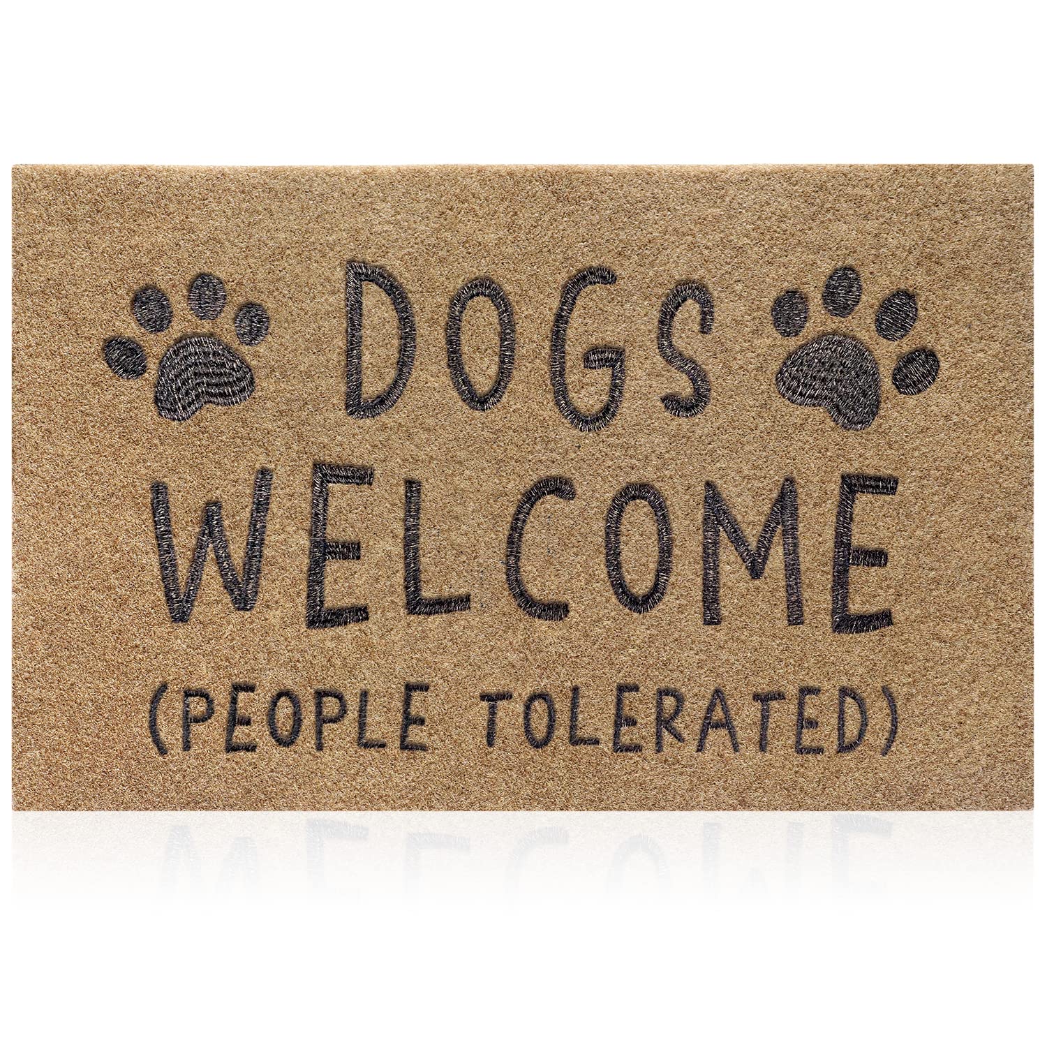 Aazzkang Dog Doormat Funny Paw Mat Large 36'X24' With Non Slip Rubber Backing Easy To Clean Welcome Mats For Front Door,Patio,