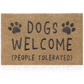 Aazzkang Funny Dog Paw Mat With Non Slip Rubber Backing Easy To Clean Front Door Mats For Entrance,Patio,High Traffic Areas
