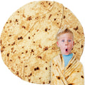 Pavilia Burrito Tortilla Blanket, Double Sided Taco Corn Wrap Novelty Throw For Kid Boy Girl Teen, Realistic Food Blanket, Funny