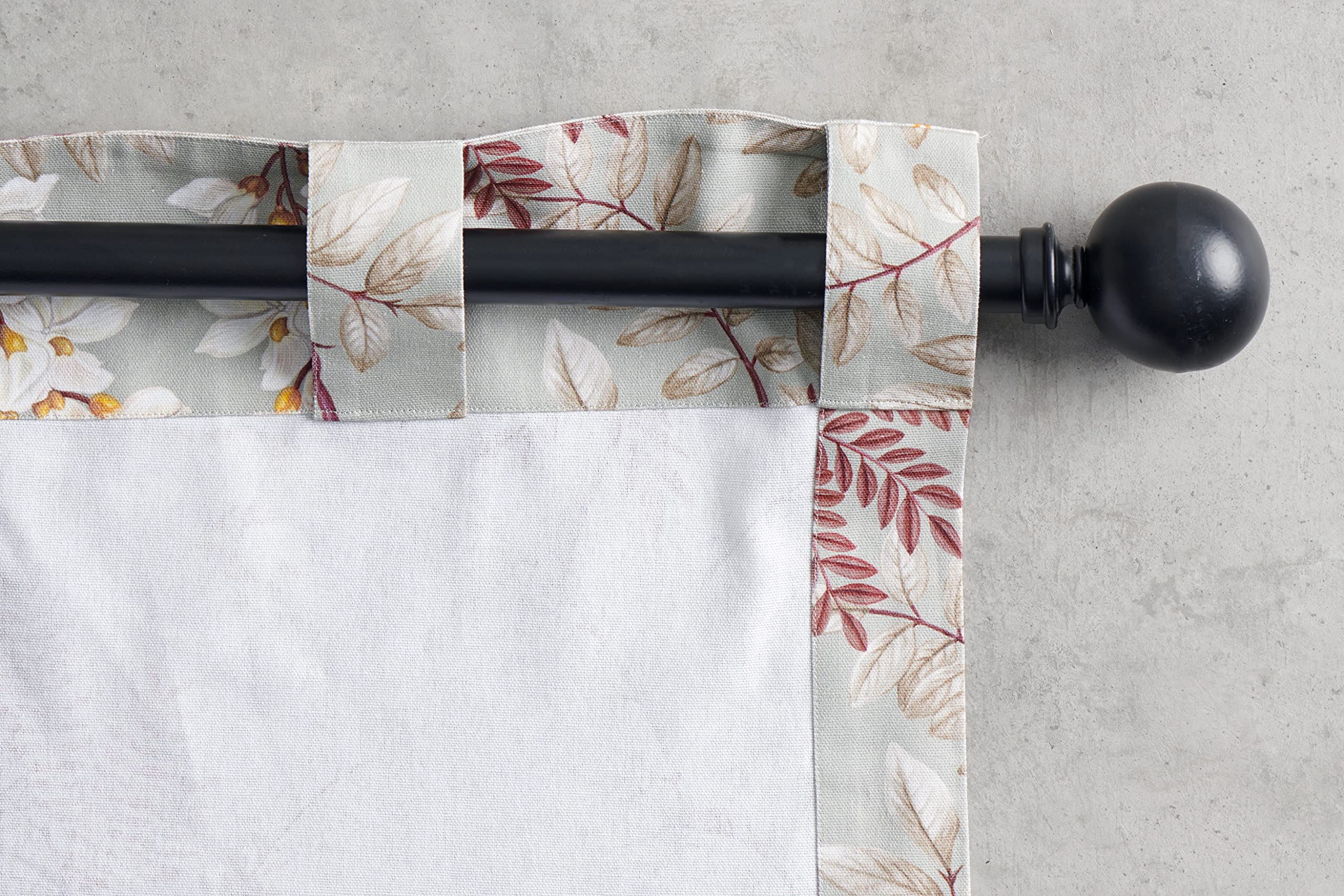 Maison D' Hermine 100% Cotton Curtain Feuillage Light Taupe One Panel Curtain For Living Rooms Bedrooms Offices Tailored With A