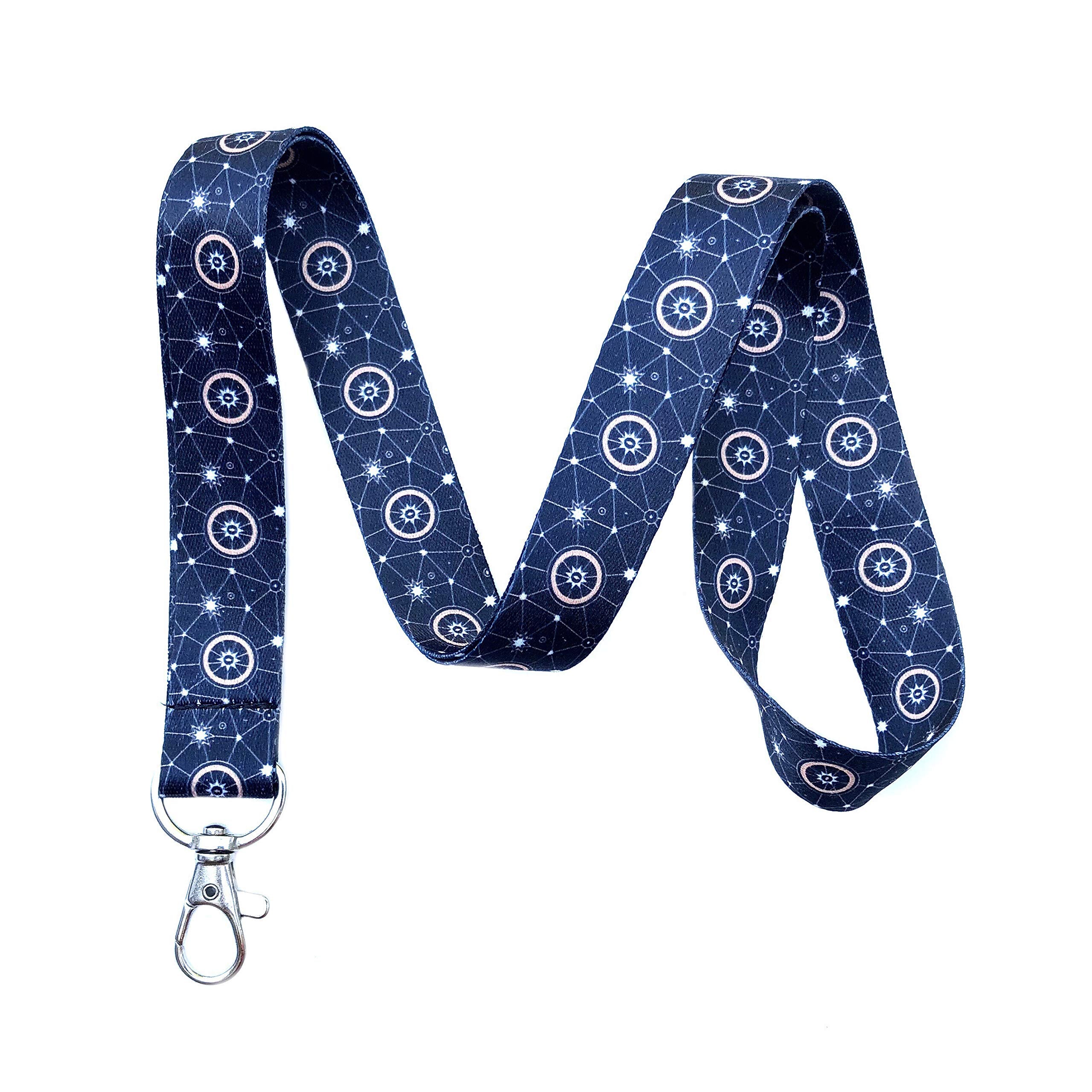 Constellation Print Lanyard Key Chain Id Badge Holder