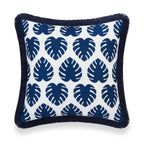 Hofdeco Premium Coastal Hampton Style Patio Indoor Outdoor Pillow Cover Only, 20'X20' Water Resistant For Backyard, Couch, Nav