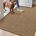 LUMI Handwoven Sisal Door Mat, Non-Slip Durable Entryway Mat, Welcome Front Doormat, Solid Floor Mats for Entrance, 36x60, Brown