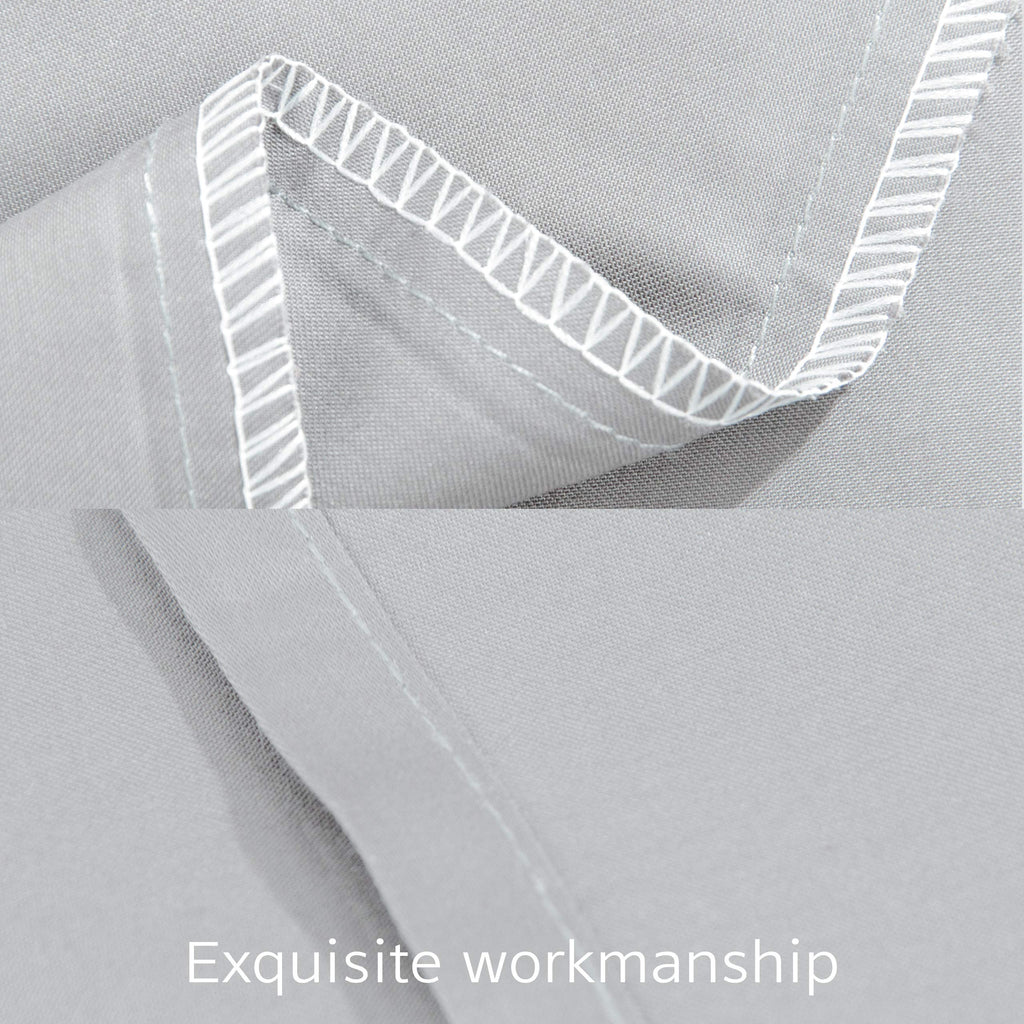 Ntbay 500 Thread Count 100% Egyptian Cotton King Pillowcases, Super Soft And Breathable Envelope Closure Pillow Cases, 20X36 Inches, Light Grey