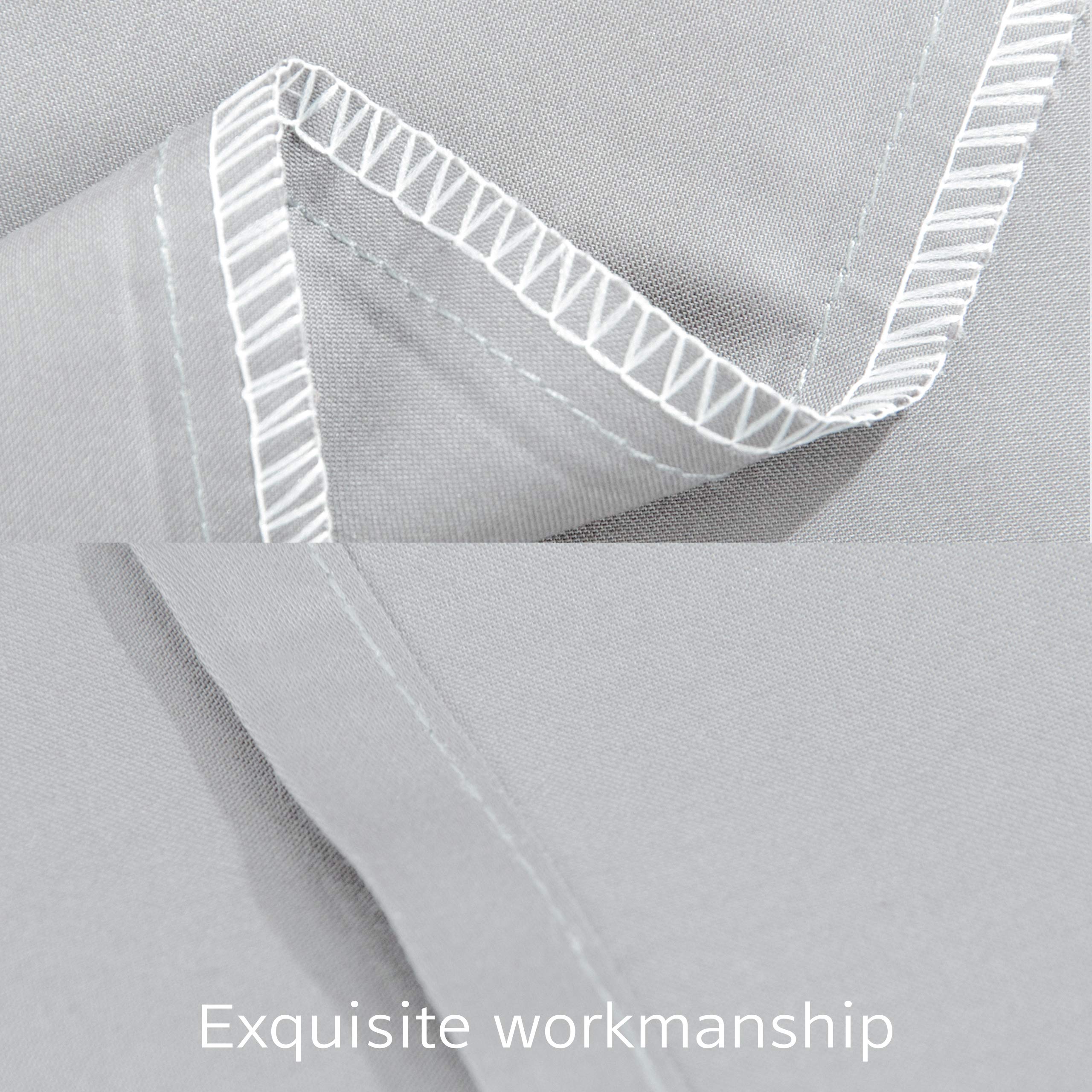 Ntbay 500 Thread Count 100% Egyptian Cotton King Pillowcases, Super Soft And Breathable Envelope Closure Pillow Cases, 20X36 Inches, Light Grey