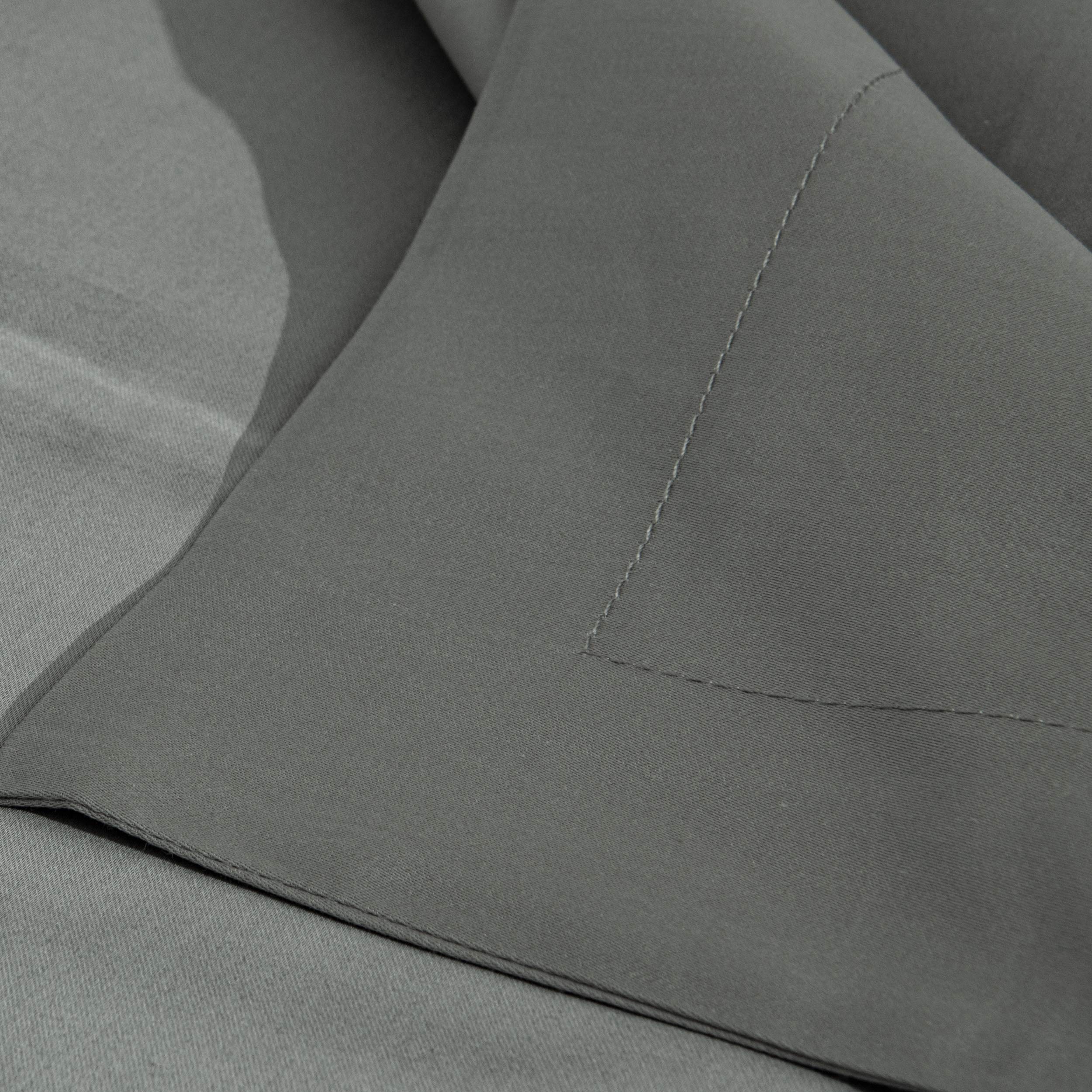 Ntbay 2 Pack 500 Thread Count 100% Egyptian Cotton Standard Pillow Shams, Super Soft And Breathable Oxford Pillowcases For Bed, 20X26 Inches, Dark Grey