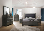 Acme Carine 2 Drawer Nightstand in Gray