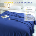 Amyhomie Cooling Blanket Twin Size, 100% Rayon Derived From Bamboo, Cool Summer Blanket For Hot Sleepers Soft Comfy Waffle Light