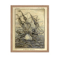 Poster Master Vintage Colossal Octopus Poster - Retro Giant Octopus and Ship Print - Kraken Art - Nautical Gift for Him, Her - G