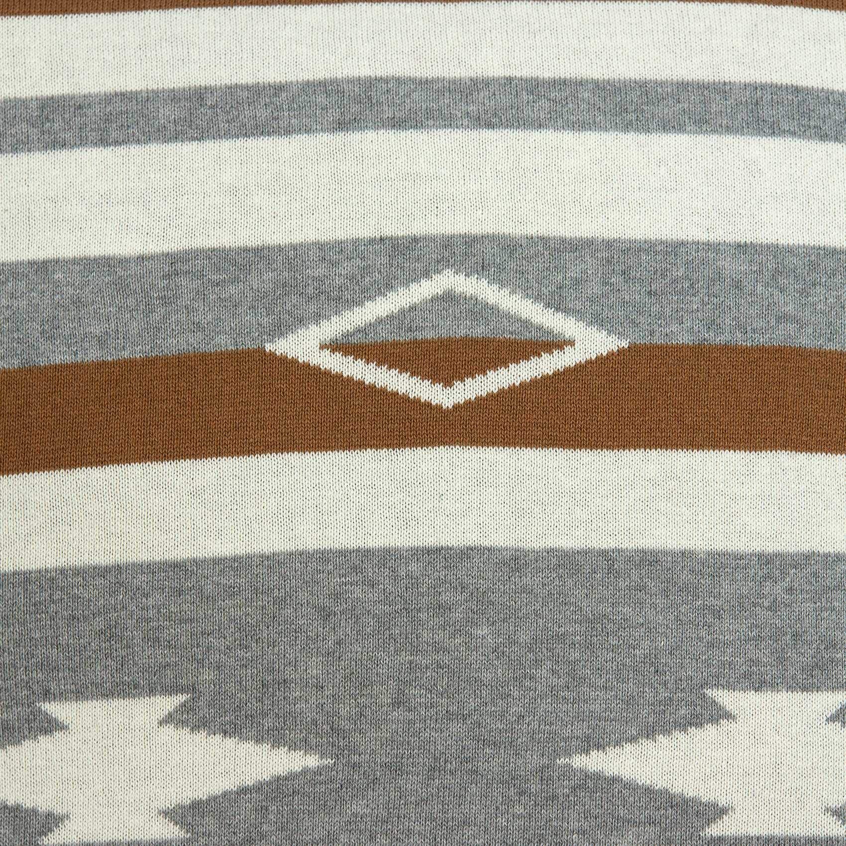 HomeRoots 100% Cotton Parkland Collection Mado Southwest Tan Pillow Cover with Down Insert