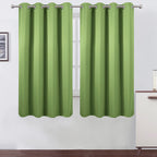 Lemomo Blackout Curtains 52 X 63 Inch/Light Green Curtains Set Of 2 Panels/Thermal Insulated Room Darkening Bedroom Curtains