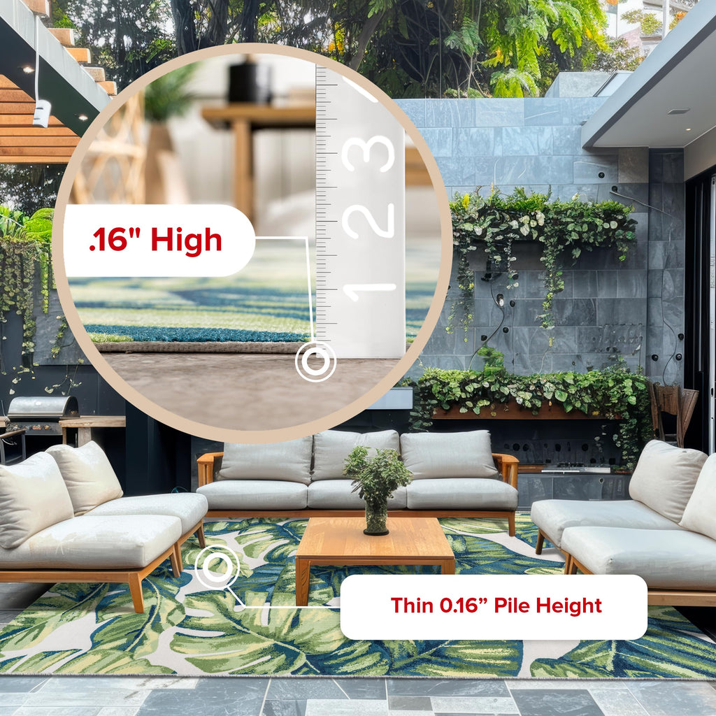 Nuloom Lisa Floral Indoor/Outdoor Accent Rug, 4' Square, Multi