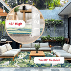 Nuloom Lisa Floral Indoor/Outdoor Accent Rug, 4' Square, Multi