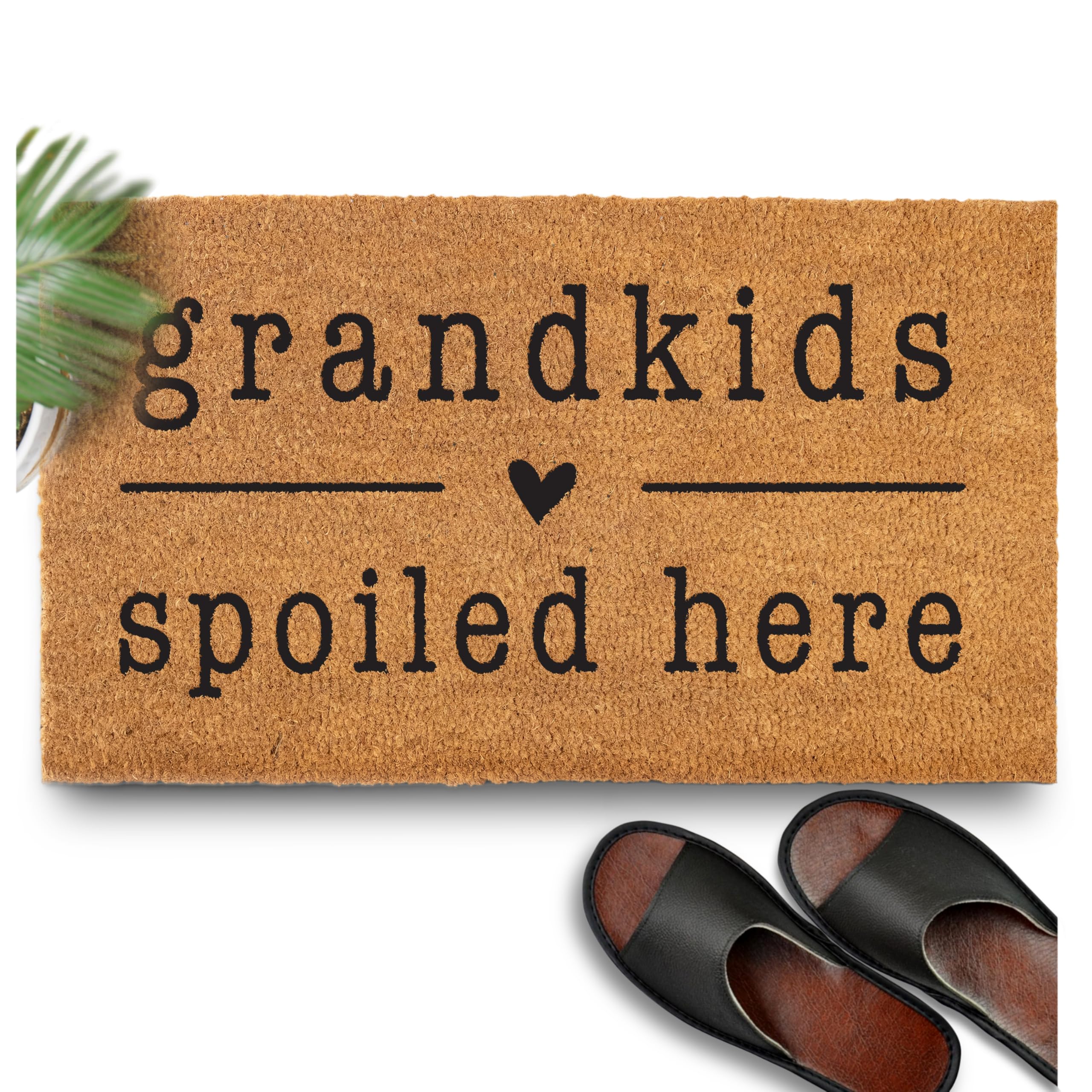 Grandkids Spoiled Here Doormat 30X17 Inch, Grandkids Welcome Doormat, Grandkids Welcome Door Mat Outdoors Funny, Welcome Grandpa