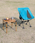 Iclimb Lightweight Stable Alu. Folding Square Table Roll Up Top With Carry Bag For Camping Picnic Backyards Bbq Camp Kitchen (Nature, S)
