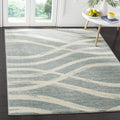 SAFAVIEH Adirondack Collection Accent Rug - 4 x 6, Cream & Slate, Modern Wave Distressed Design, Non-Shedding & Easy Care, Ide