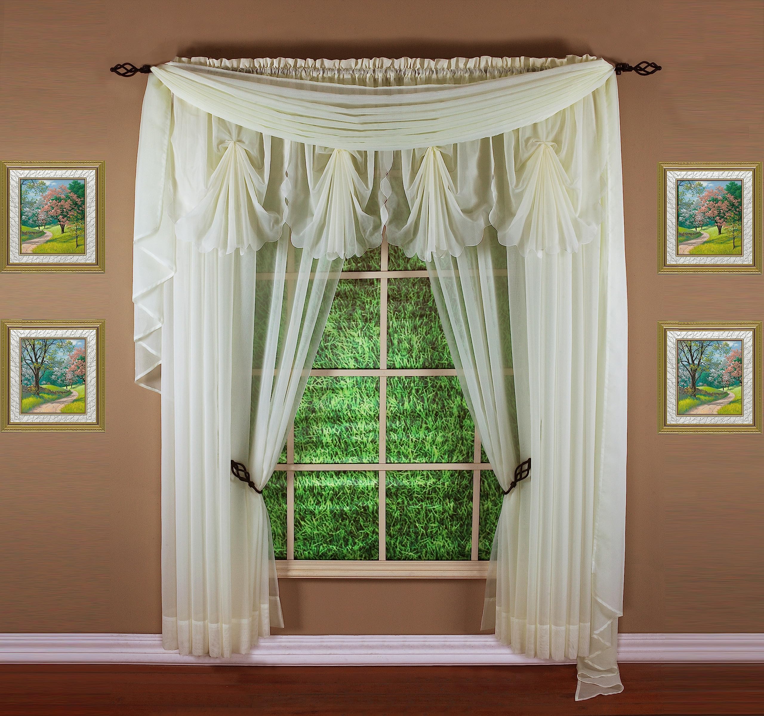 Today'S Curtain Emelia Original Voile Panel 120', Ecru, 60' W X 120' L