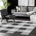 nuLOOM Aisha Buffalo Plaid Area Rug, 9x12, Grey