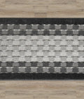 ORFA HOME Non Slip Washable Carpet Runner Rug, Custom Floor Mat for Kitchen Hallway Stairs Entry, Rubber Backing, Checkered Anth